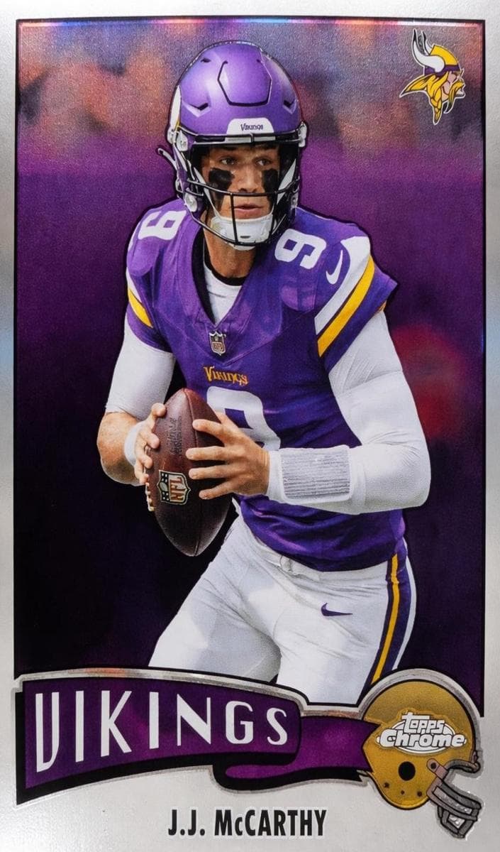 J.J. McCarthy 2025 topps Topps Chrome
