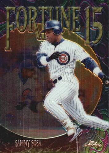 Sammy Sosa 1999 topps Topps Chrome