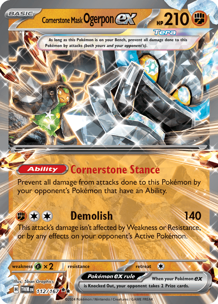 Cornerstone Mask Ogerpon Ex 2024 Pokemon