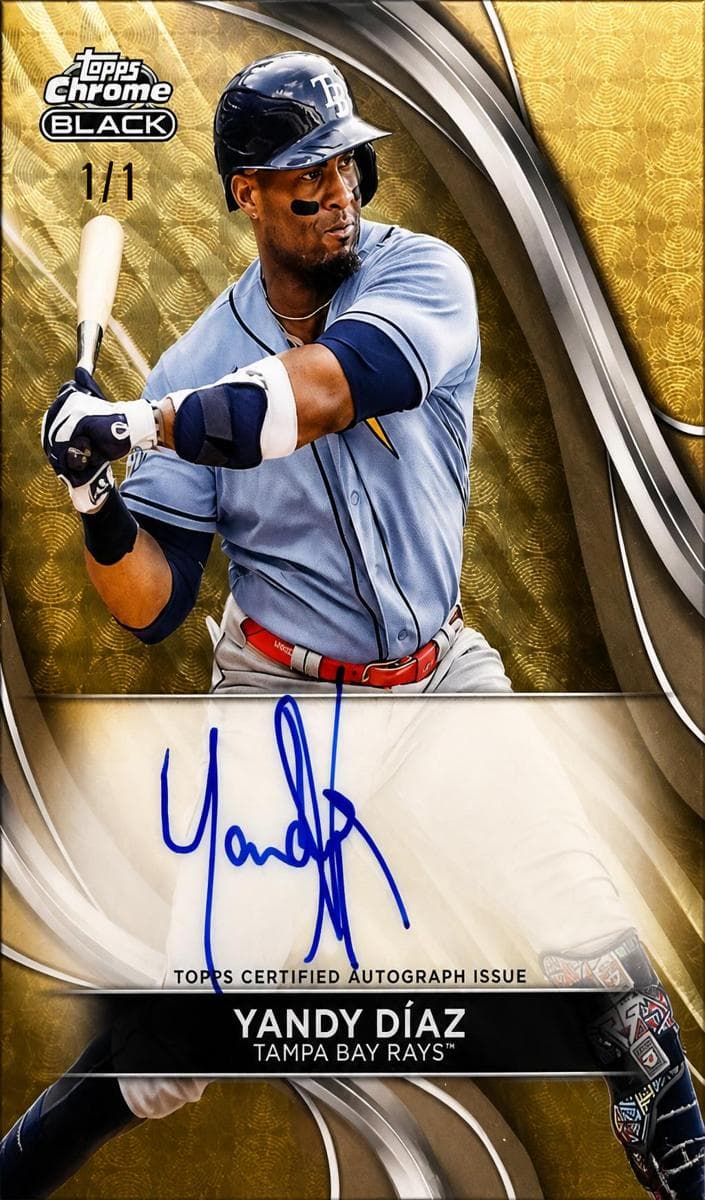 Yandy Díaz 2024 topps Topps Chrome Black