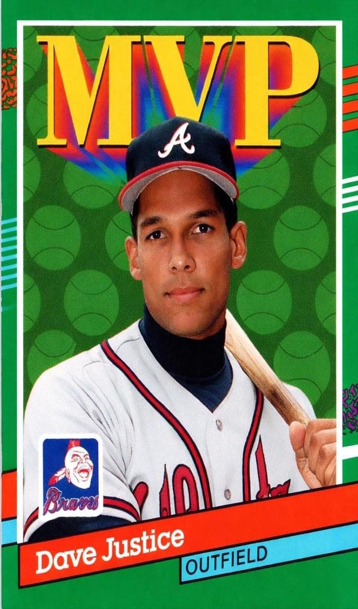 Dave Justice 1991 panini Donruss
