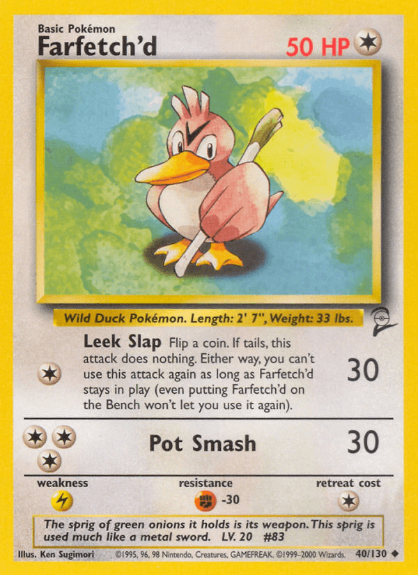 Farfetch'd 2000 Pokemon Base Set 2