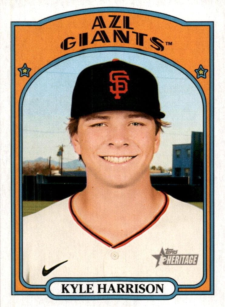 Kyle Harrison 2021 topps Topps Heritage Minor League