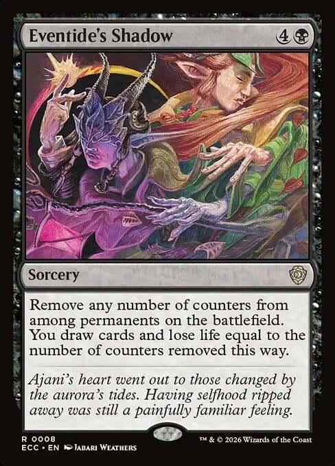 Eventide's Shadow 2026 Magic: The Gathering Lorwyn Eclipsed Commander Extended Art
