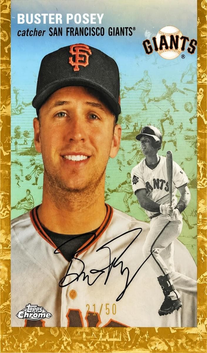 Buster Posey 2023 topps Topps Chrome Platinum Anniversary