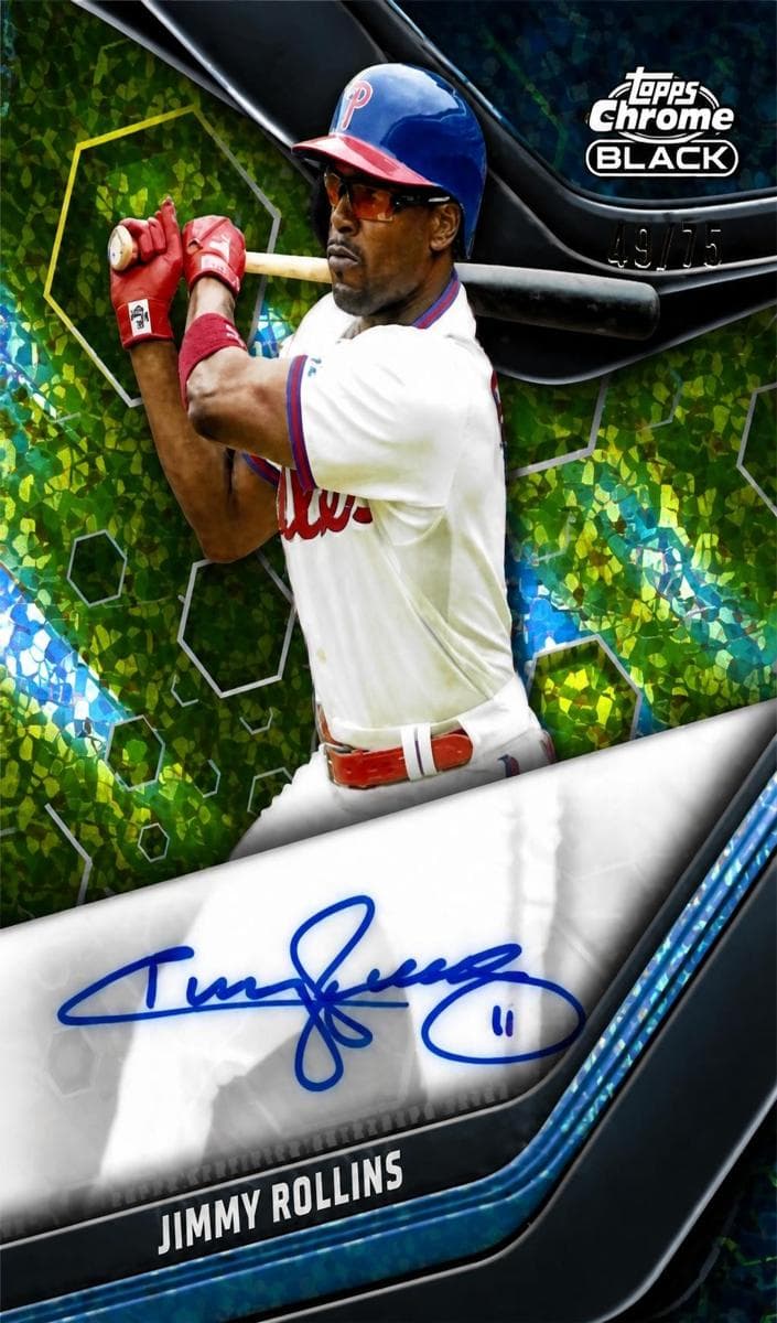 Jimmy Rollins 2023 topps Topps Chrome Black