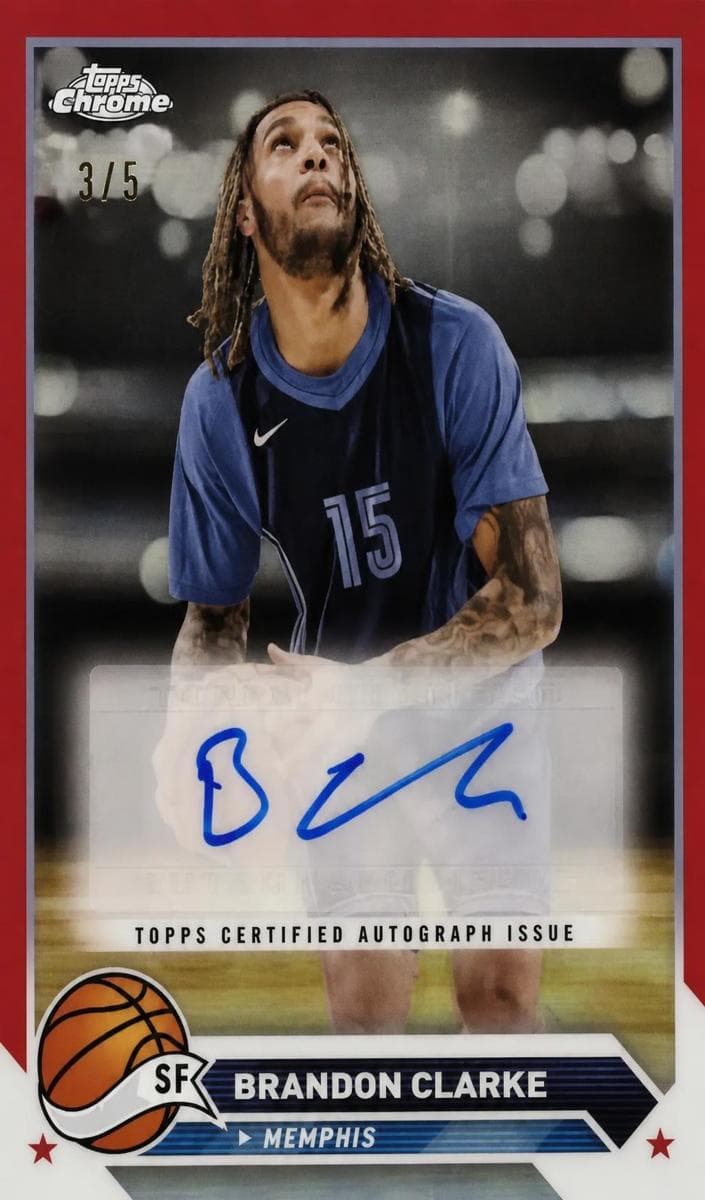 Brandon Clarke 2023 topps Topps Chrome Sapphire Edition