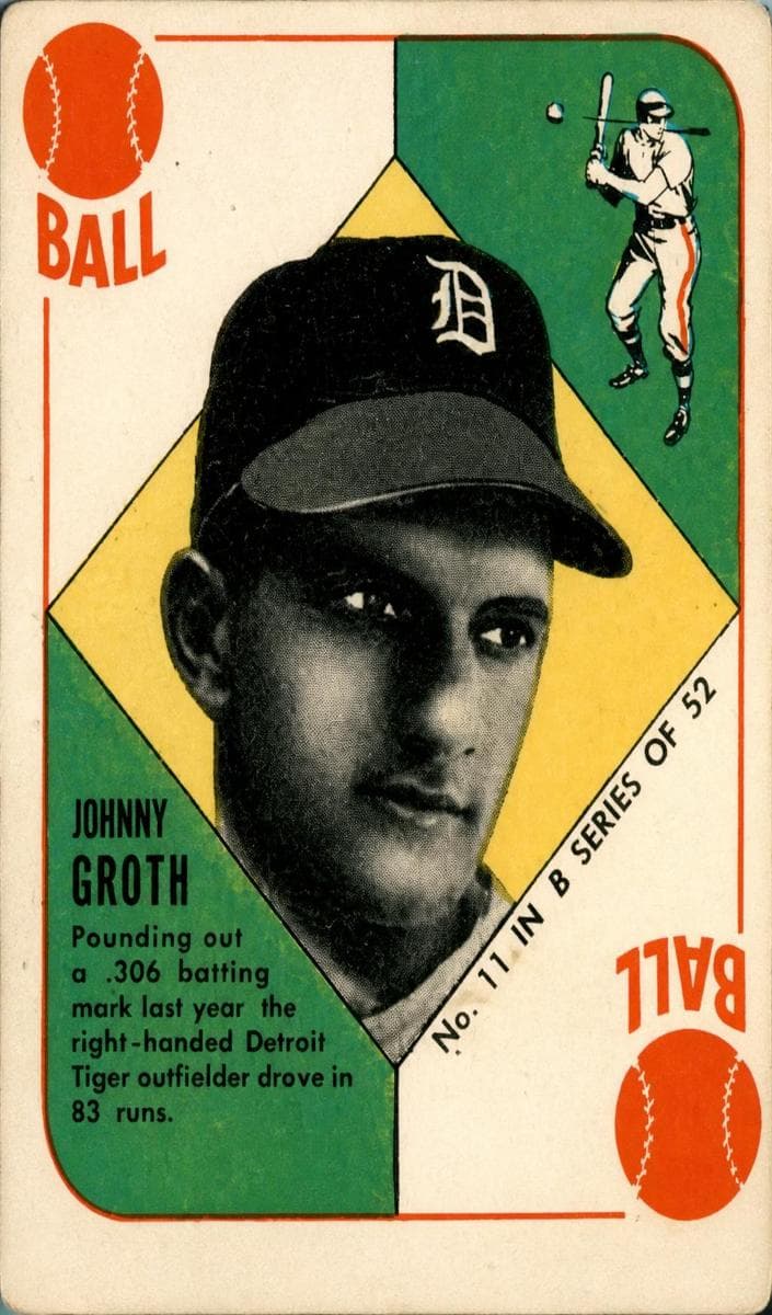 Johnny Groth 1951 topps Topps Blue Backs