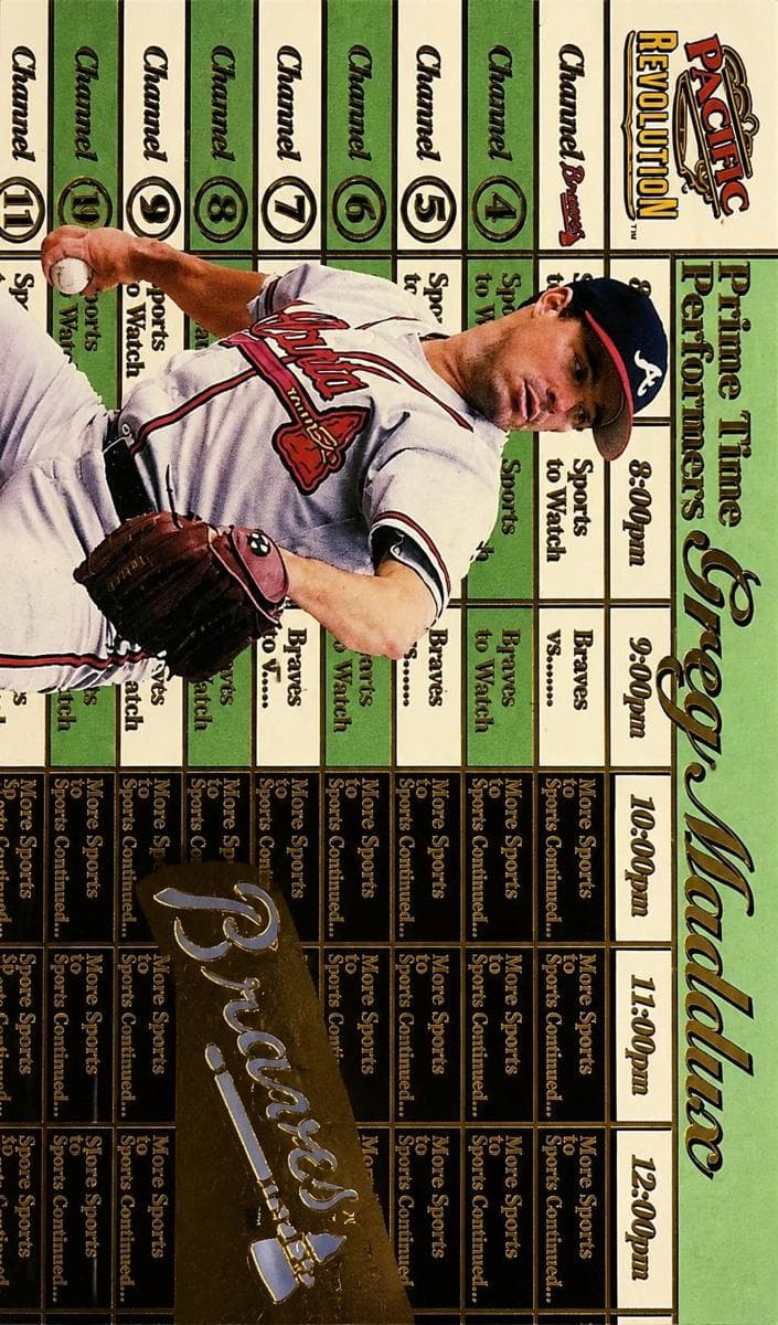 Greg Maddux 1998 panini Pacific Revolution