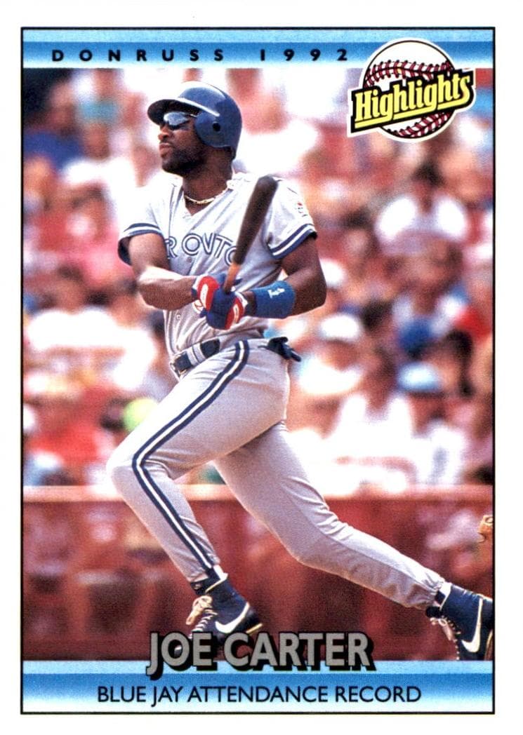 Joe Carter 1992 panini Donruss