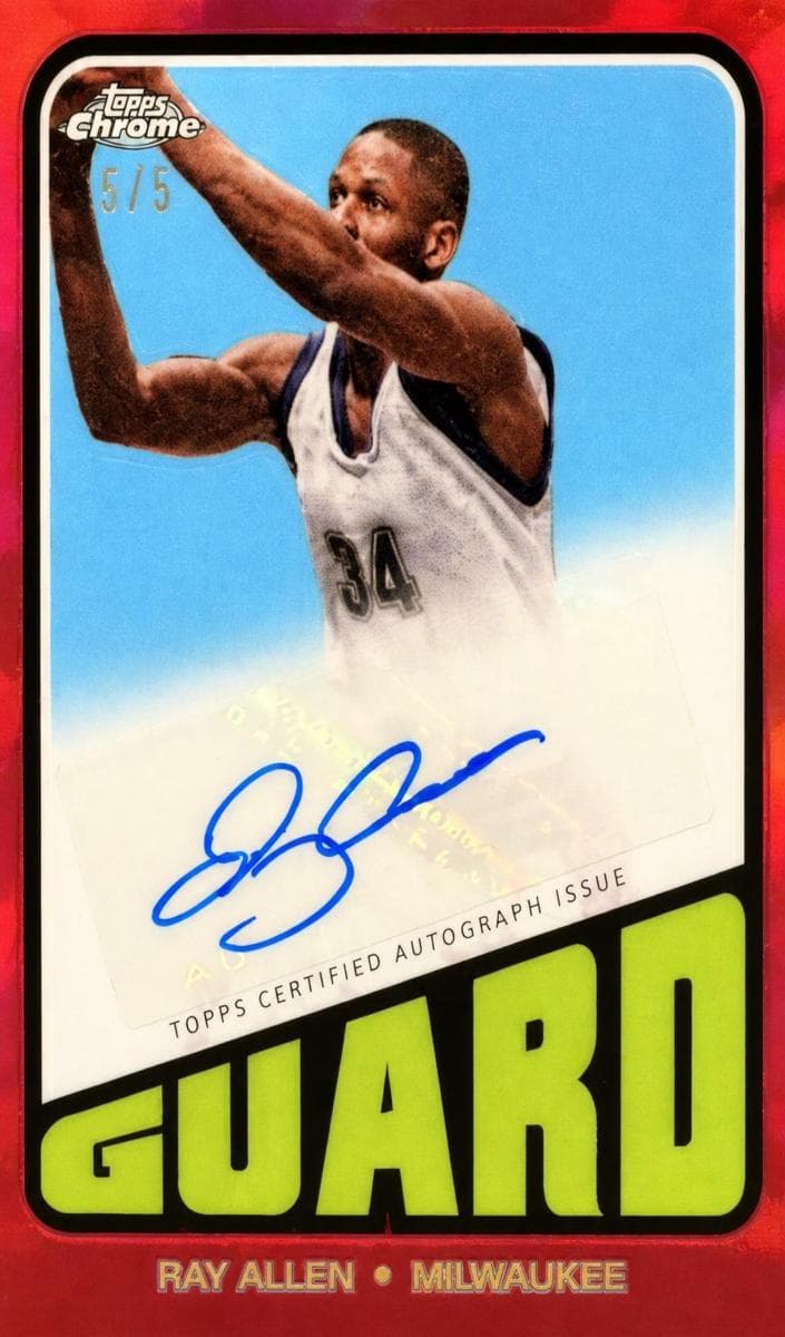 Ray Allen 2023 topps Topps Chrome Sapphire Edition