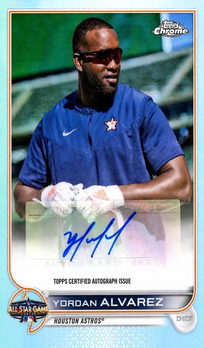 Yordan Alvarez 2022 topps Topps Chrome Update