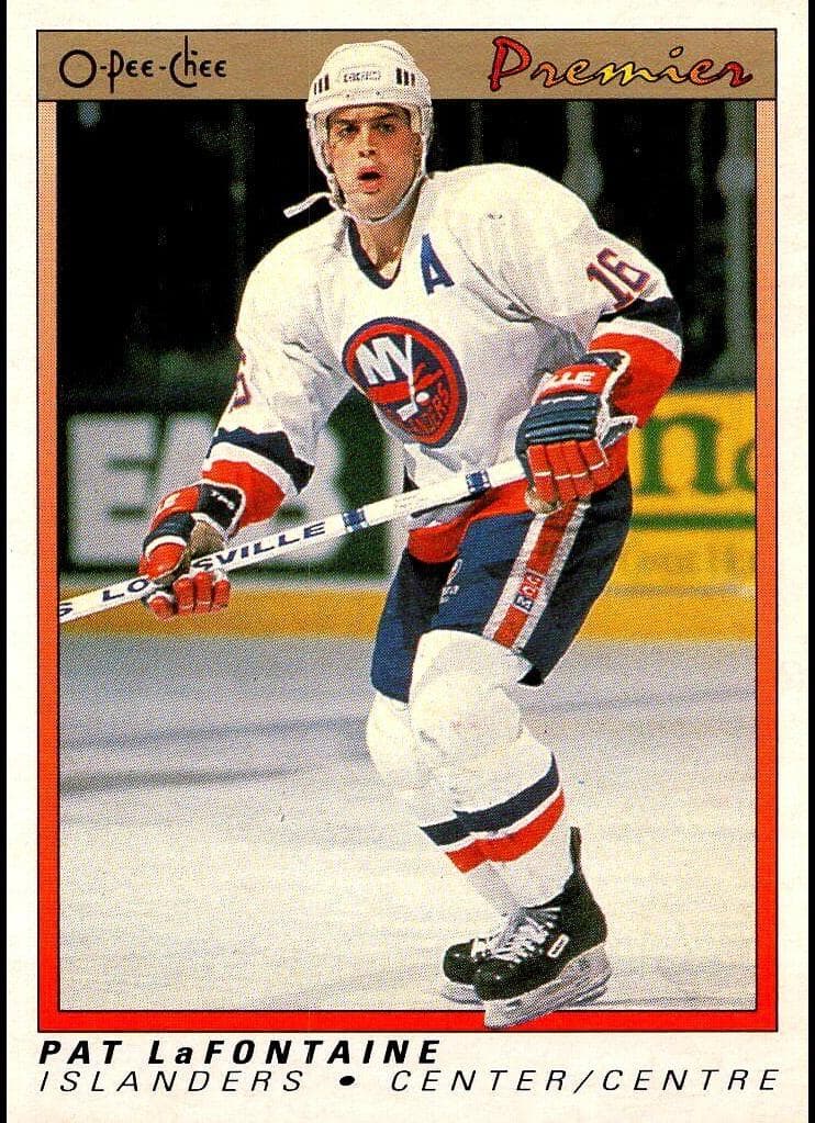 Pat LaFontaine 1990 topps O-Pee-Chee Premier