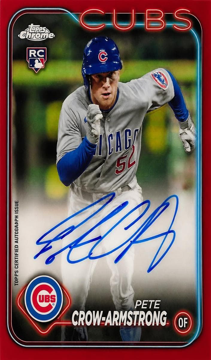 Pete Crow-Armstrong 2024 Topps Chrome auto card