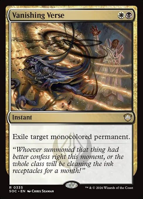 Vanishing Verse 2026 Magic: The Gathering Secrets of Strixhaven Commander