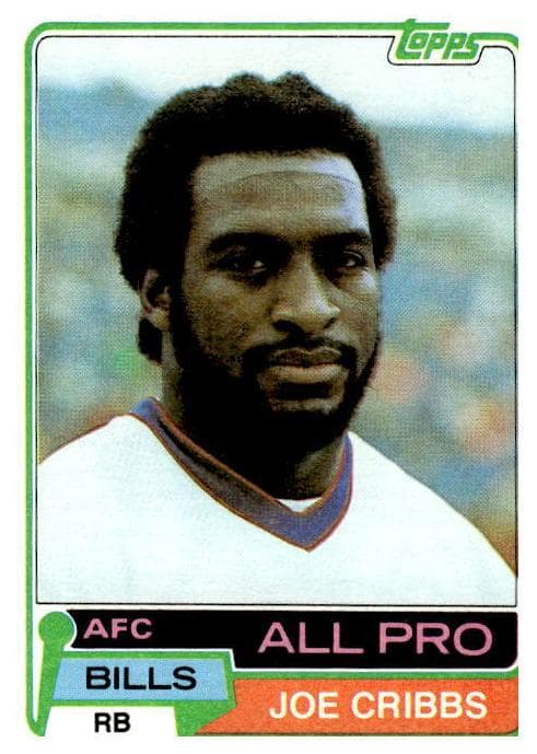 Joe Cribbs 1981 topps Topps