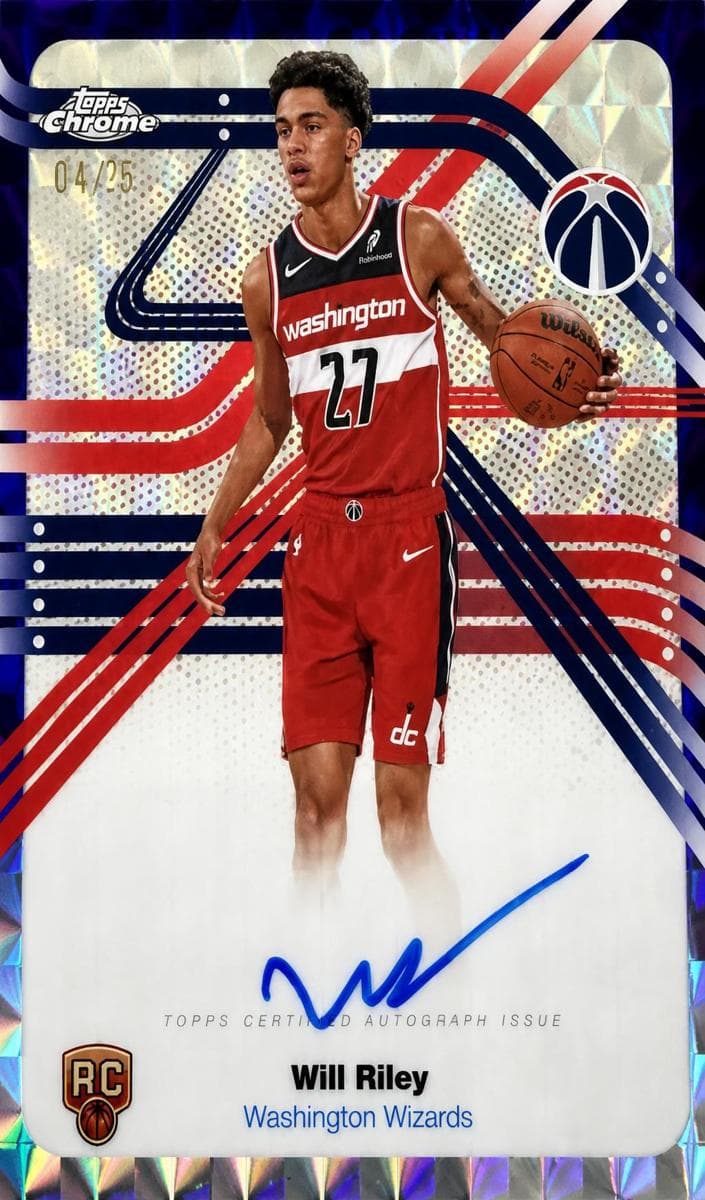 Will Riley 2025 topps Topps Chrome