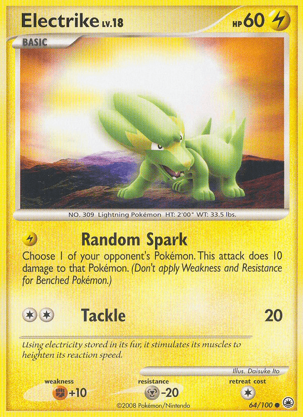 Electrike 2008 Pokemon Majestic Dawn