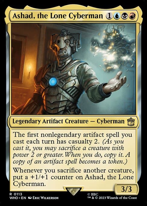 Ashad, the Lone Cyberman 2023 Magic: The Gathering Doctor Who