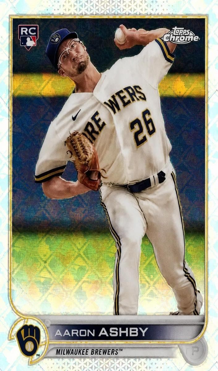 Aaron Ashby 2022 topps Topps Chrome Logofractor Edition