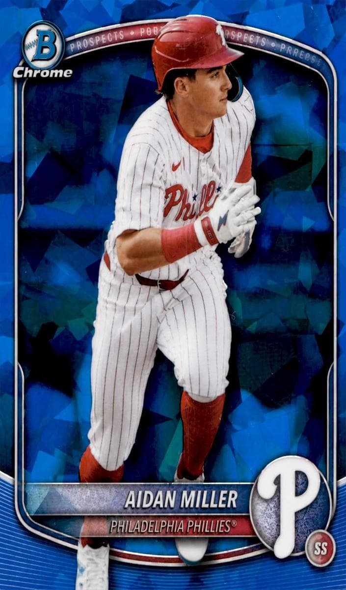 Aidan Miller 2025 bowman Bowman Draft Sapphire