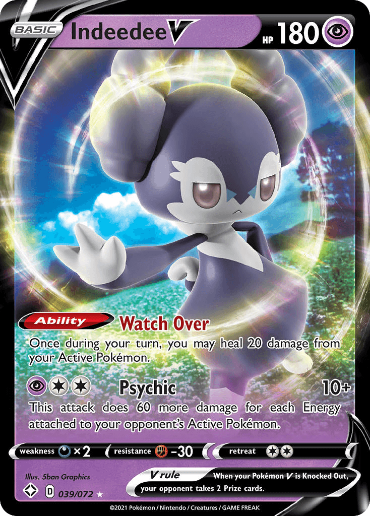 Indeedee V 2021 Pokemon Shining Fates