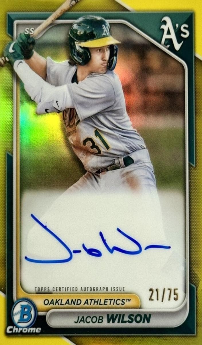 Jacob Wilson 2024 bowman Bowman Chrome Prospects