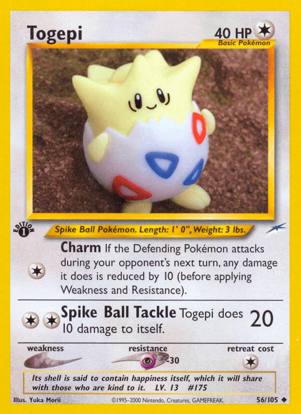 Togepi 2002 Pokemon Neo Destiny 1st Edition