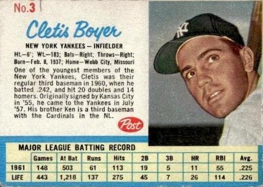 Cletis Boyer #3