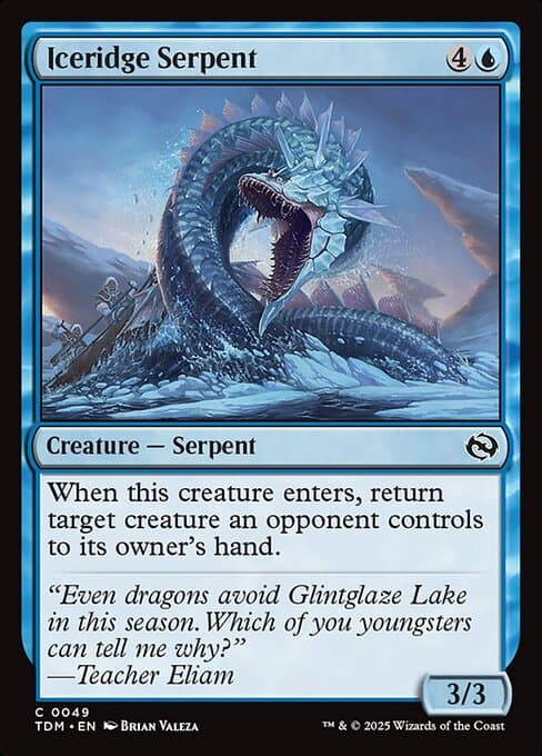 Iceridge Serpent 2025 Magic: The Gathering Tarkir: Dragonstorm