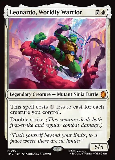 Leonardo, Worldly Warrior 2026 Magic: The Gathering Teenage Mutant Ninja Turtles Commander