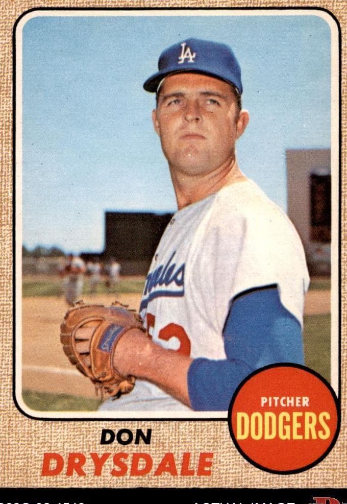 Don Drysdale 1968 topps O-Pee-Chee