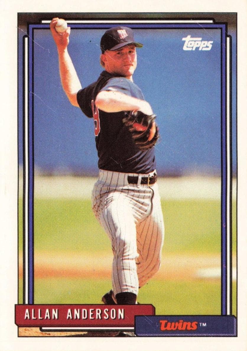 Allan Anderson 1992 topps Topps