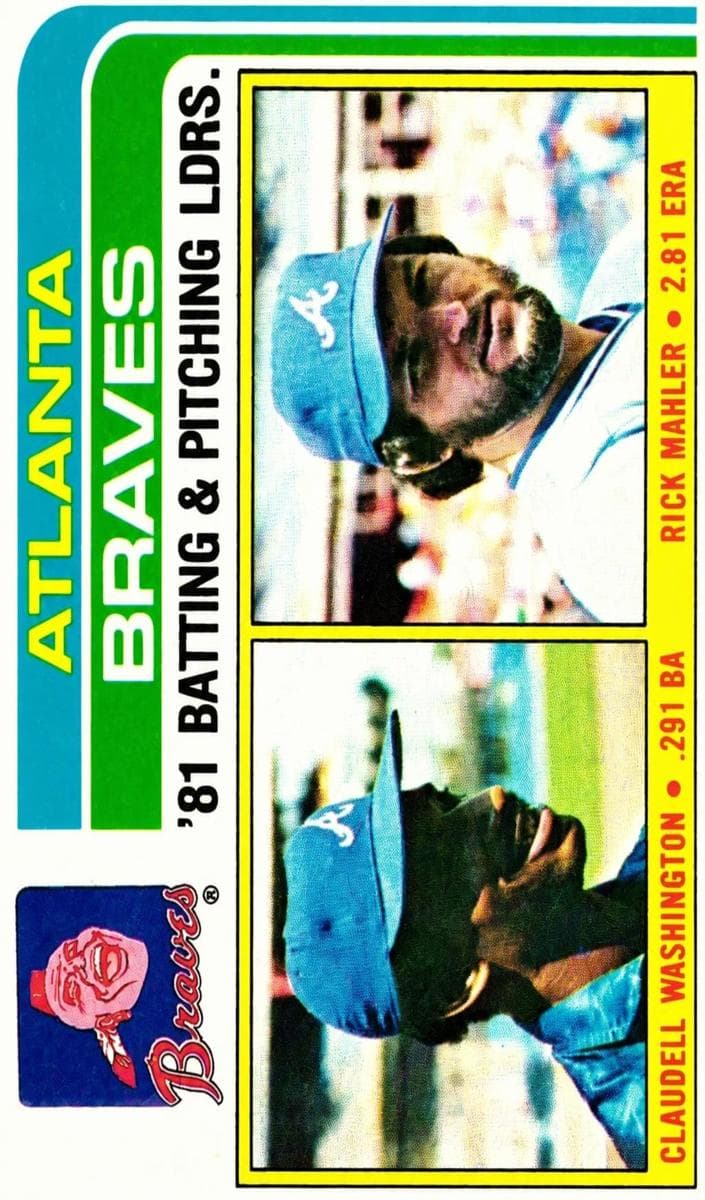 Braves Leaders / Checklist 1982 topps Topps
