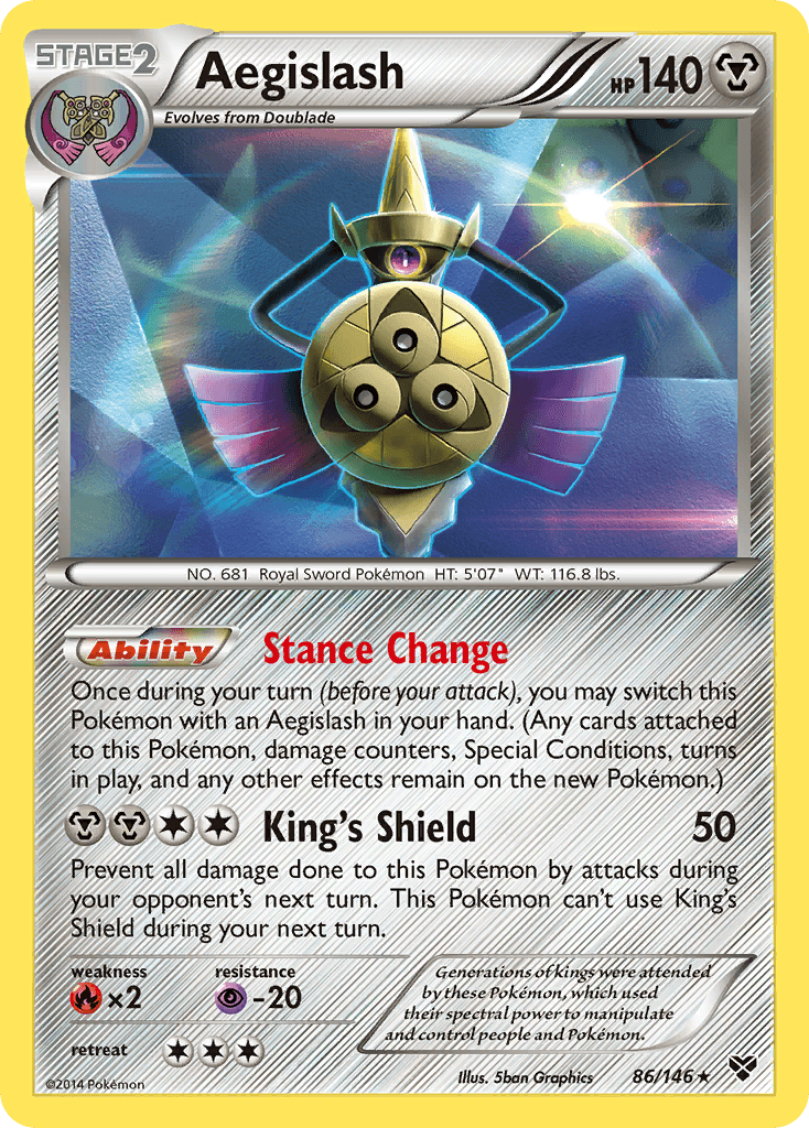 Aegislash 2014 Pokemon XY Reverse Holo