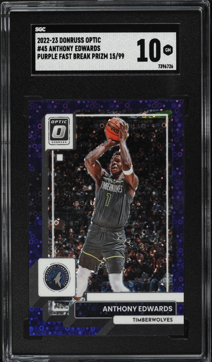 Anthony Edwards 2022 panini Donruss Optic