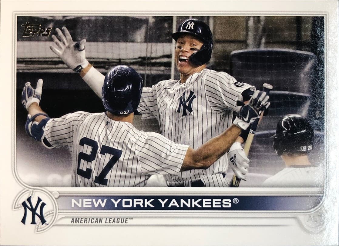 Yankees Team Checklist 2022 Topps