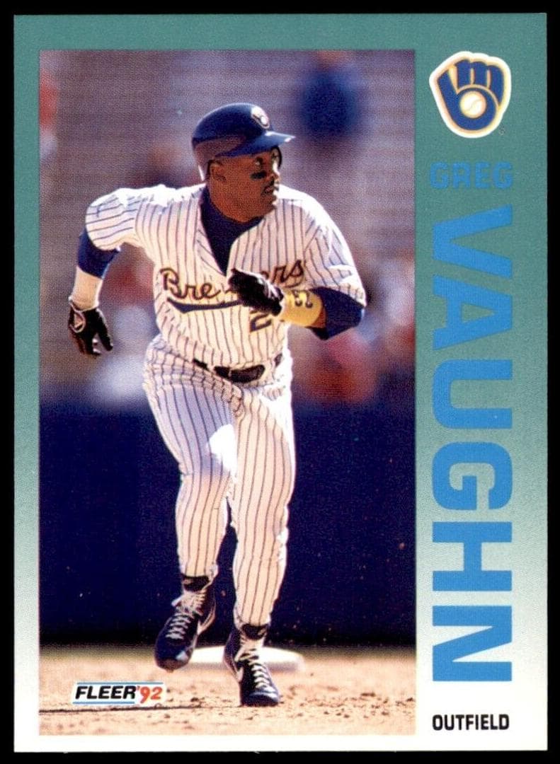 Greg Vaughn 1992 fleer Fleer