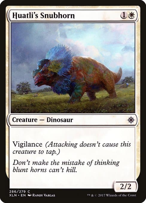 Huatli's Snubhorn 2017 Magic: The Gathering Ixalan