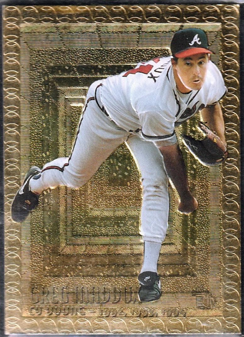 Greg Maddux 1995 topps Embossed Baseball Golden Idols