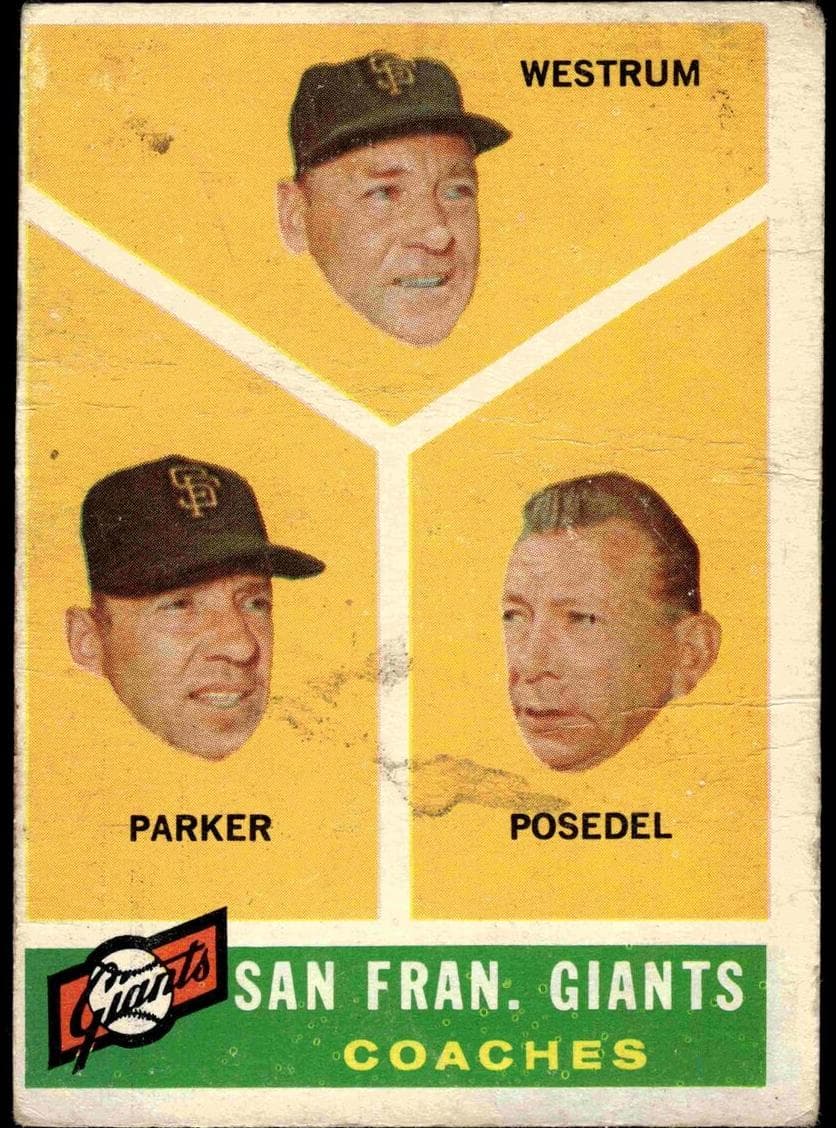 San Fran. Giants Coaches (Wes Westrum / Salty Parker / Bill Posedel) #469