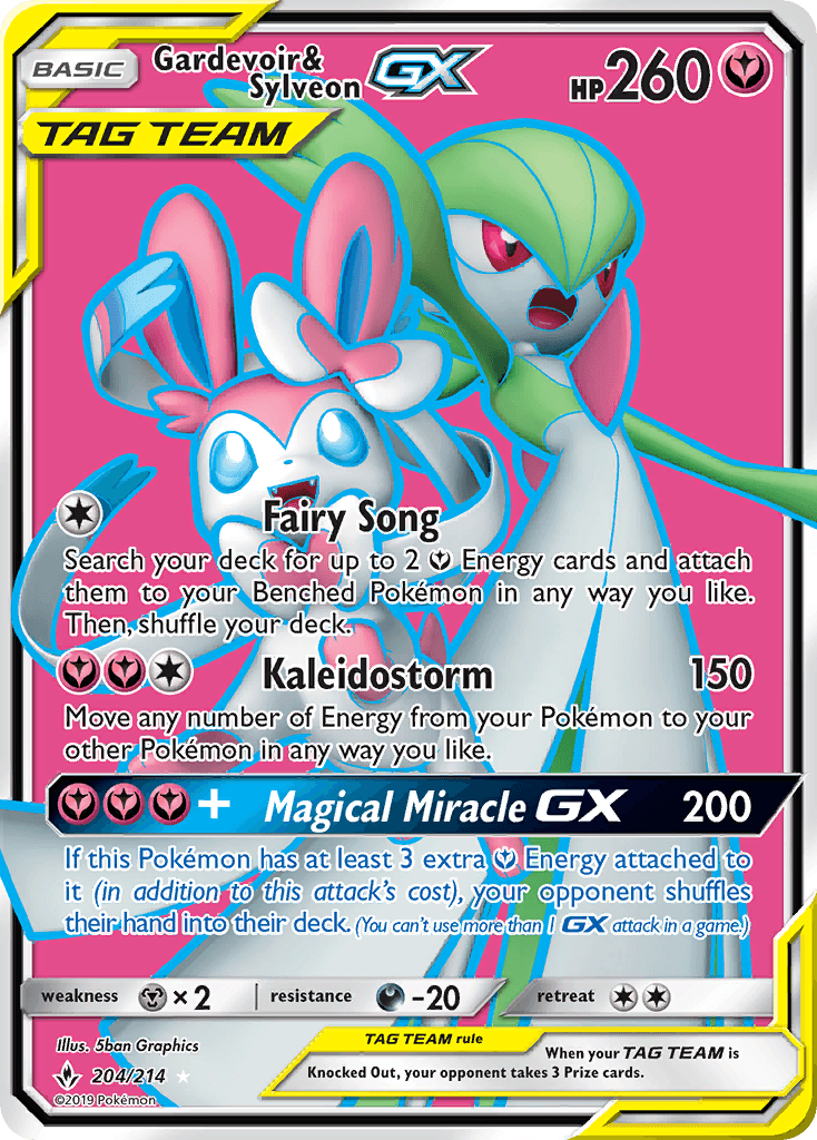 Gardevoir & Sylveon GX 2019 Pokemon Unbroken Bonds