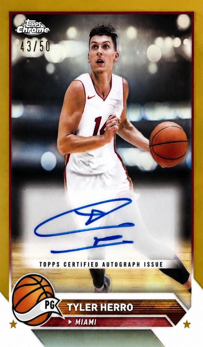 Tyler Herro 2023 topps Topps Chrome