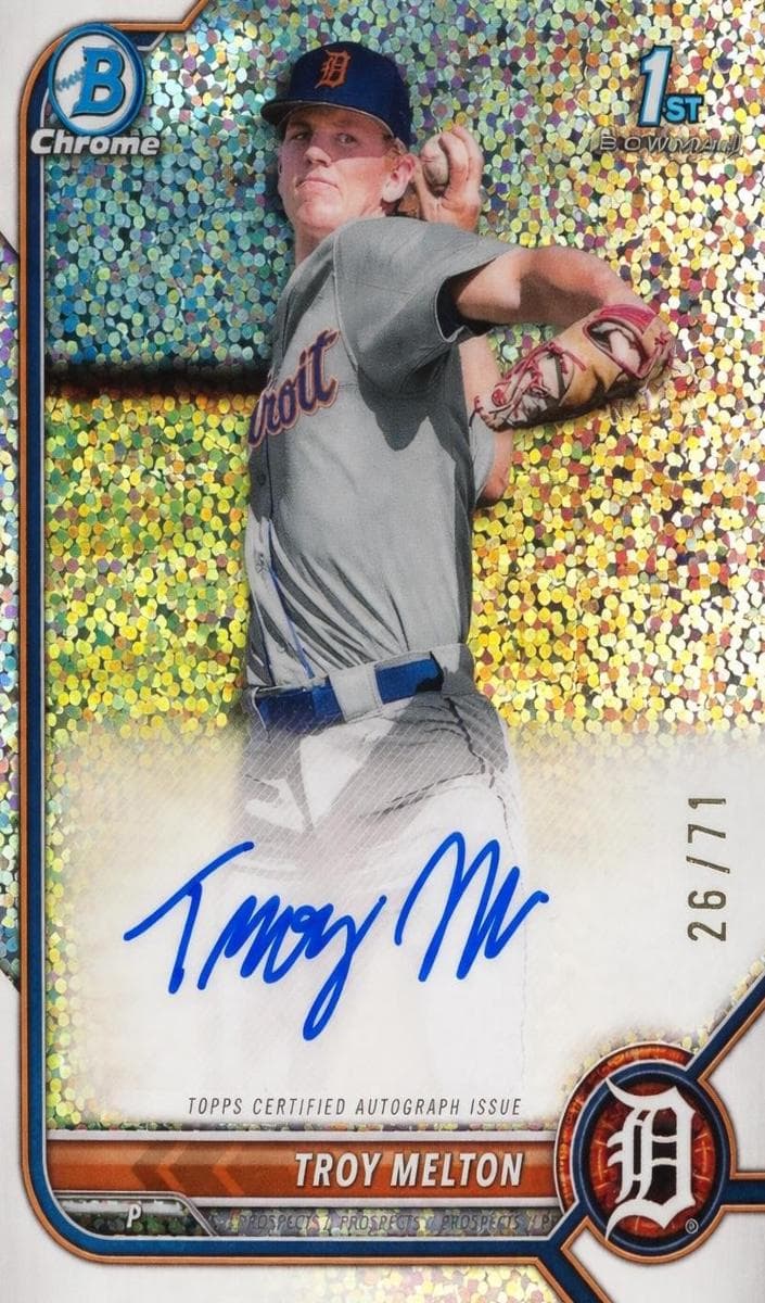 Troy Melton 2022 bowman Bowman Draft