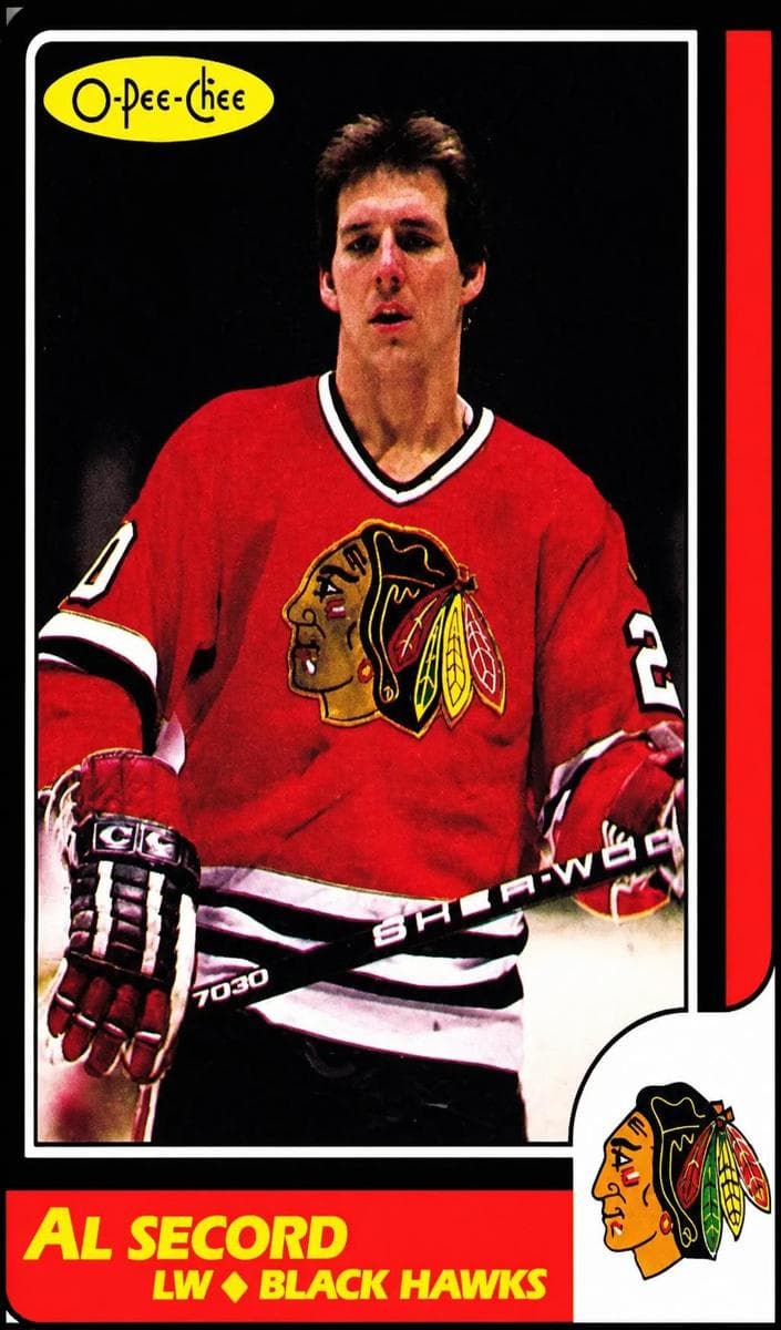 Al Secord 1986 topps O-Pee-Chee