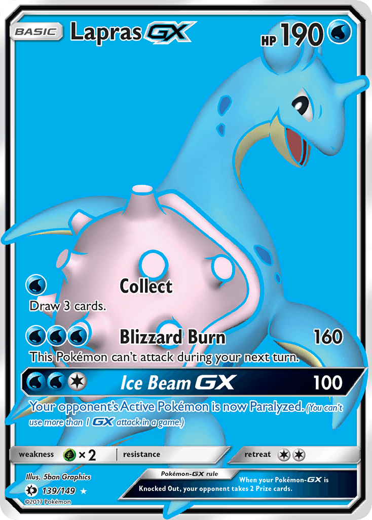 Lapras Gx 2017 Pokemon Sun & Moon