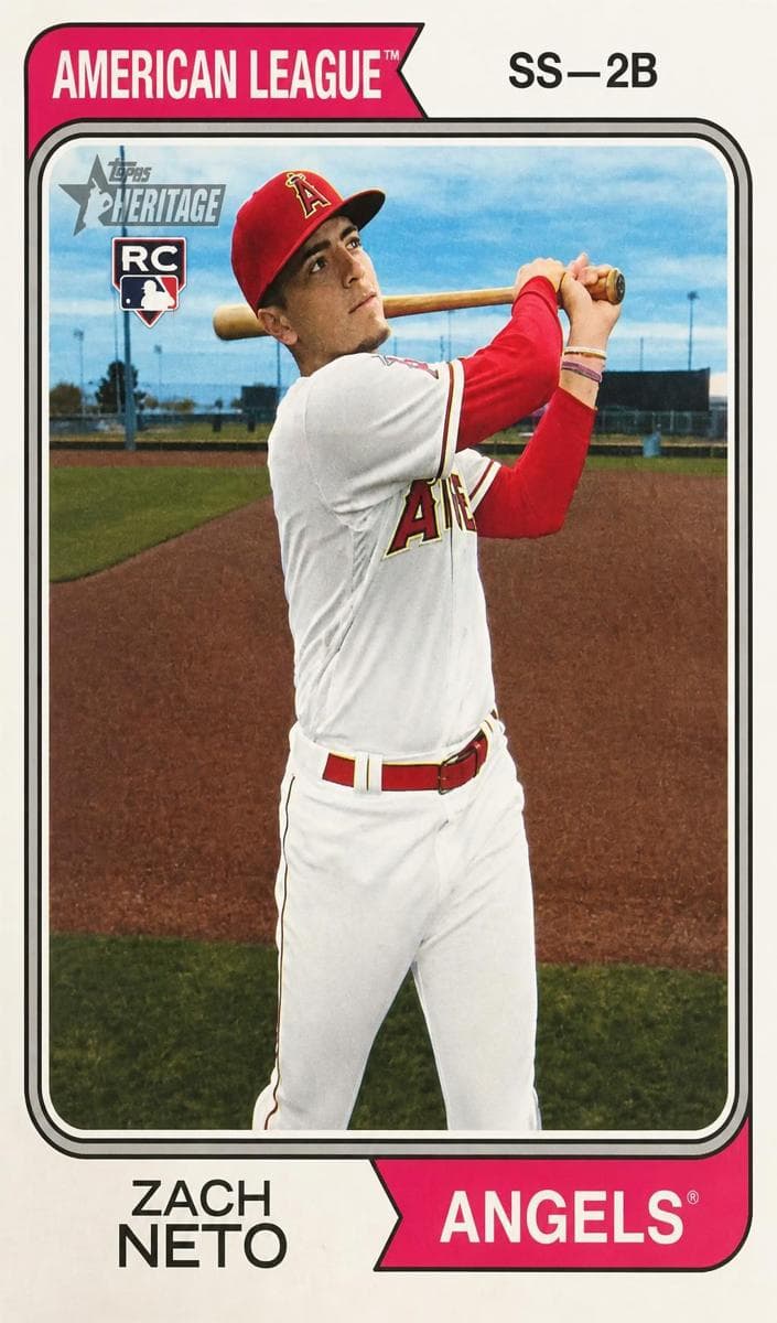 Zach Neto 2023 topps Topps Heritage