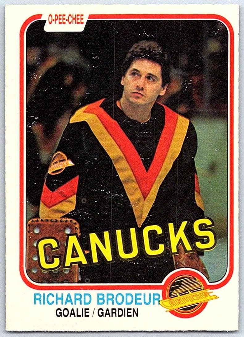 Richard Brodeur 1981 topps O-Pee-Chee