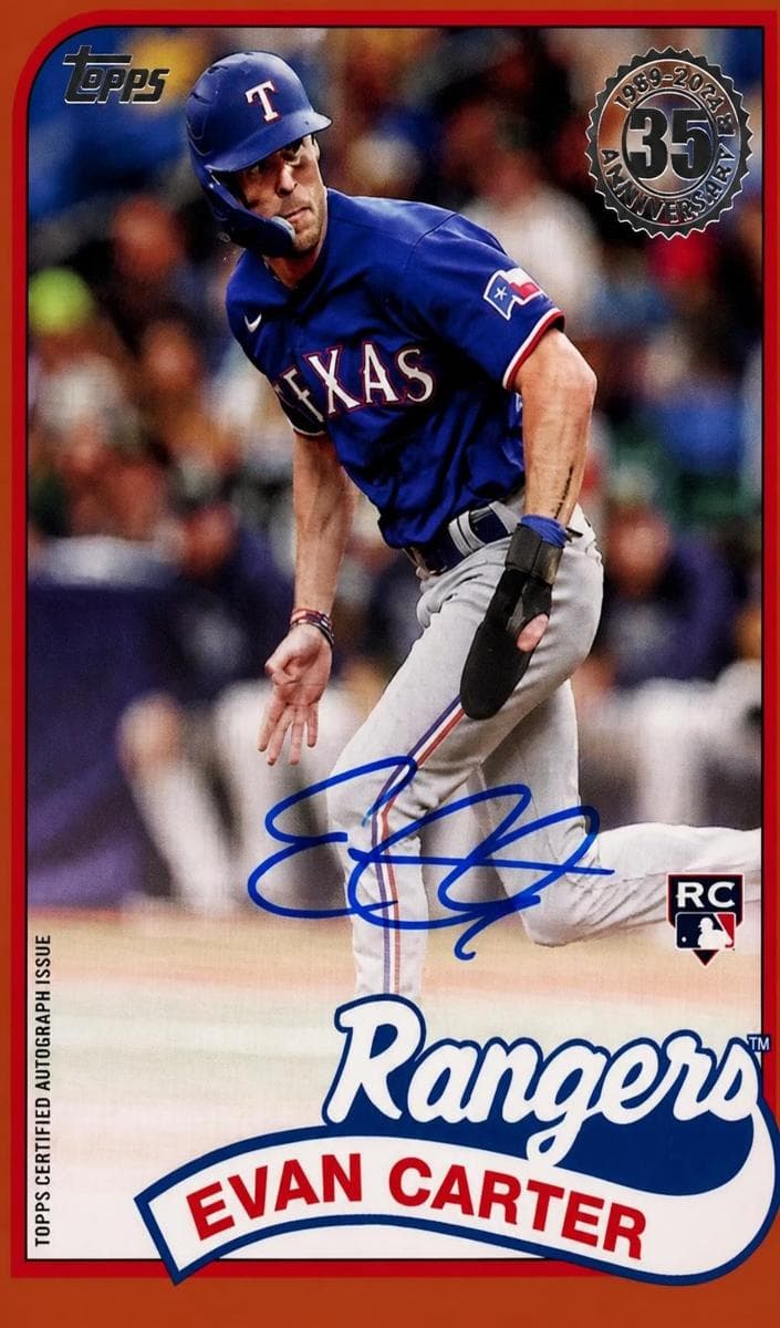 Evan Carter 2024 topps Topps Update