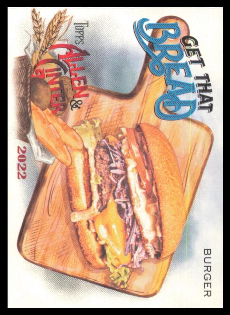 Burger trading card